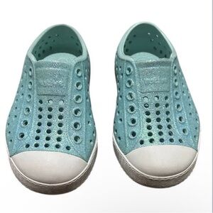 Girls Native Jefferson Piedmont Bling Sneakers Size C6 Slip On Water Shoes